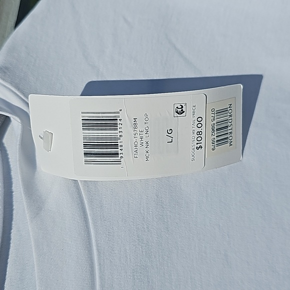 NWT Eileen Fisher White Mock Neck Top - Picture 5 of 7
